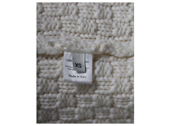 Simone Rocha Strickpullover mit Perlenkette aus elfenbeinfarbener Wolle - Ansicht 5