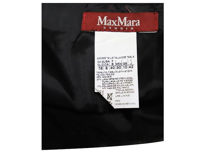 Falda a cuadros hasta la rodilla de Max Mara en mohair gris - vista 5
