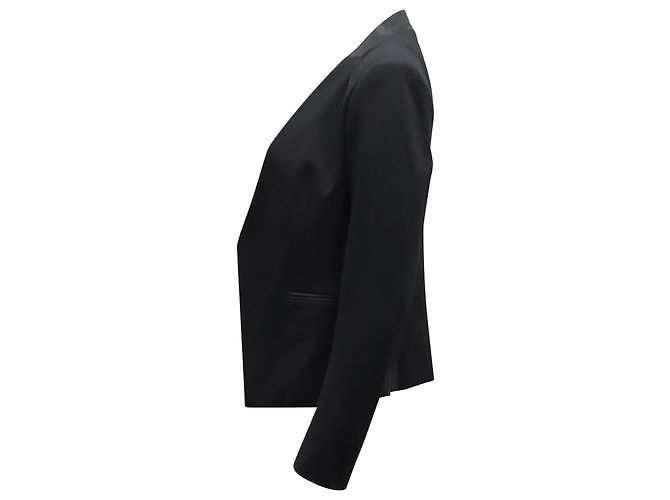Theory Kragenloser Blazer aus schwarzem Polyester - Ansicht 2
