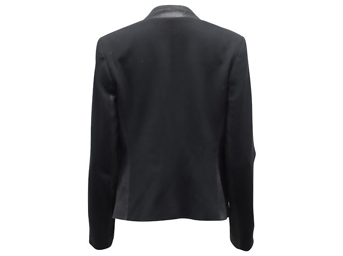 Theory Kragenloser Blazer aus schwarzem Polyester - Ansicht 3