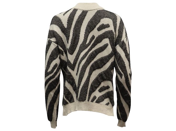 Nanushka Sosa Pullover mit Zebramuster aus beiger Baumwolle - view 3