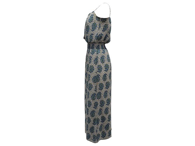 Vestido largo de seda con estampado floral de Tory Burch Impresión de pitón - vista 2