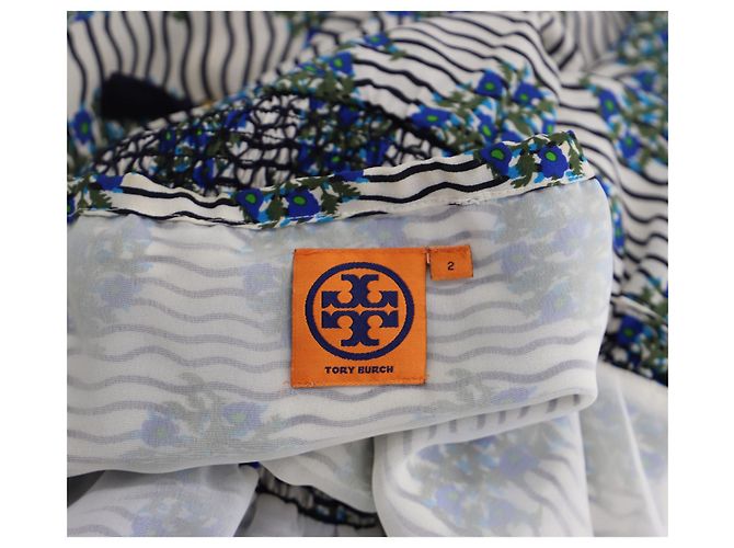 Vestido largo de seda con estampado floral de Tory Burch Impresión de pitón - vista 4