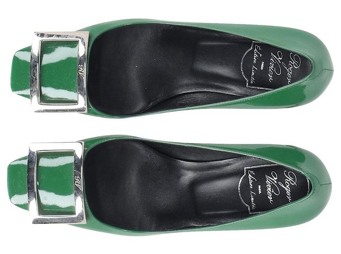 Chanel Roger Vivier Belle Vivier Heels aus grünem Lackleder - Ansicht 2