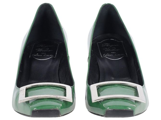 Chanel Roger Vivier Belle Vivier Heels aus grünem Lackleder - Ansicht 5