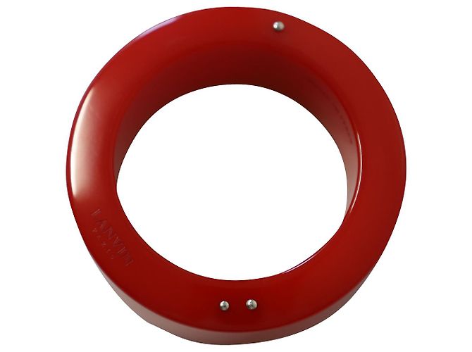 Bracciale Rigido Lanvin in Plexiglass in Plastica Rossa Rosso - vista 2