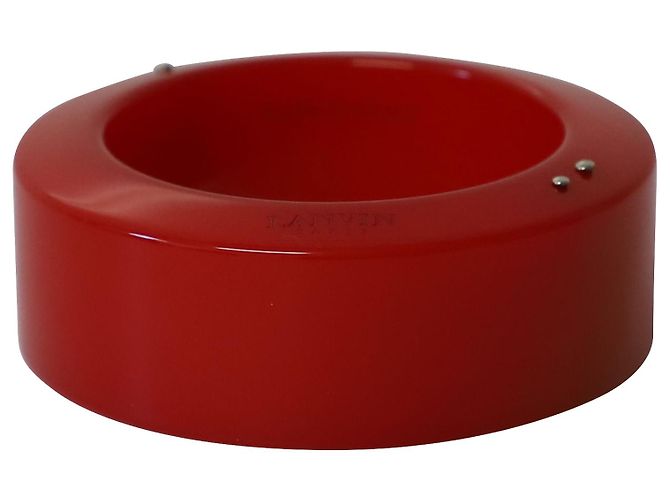 Bracciale Rigido Lanvin in Plexiglass in Plastica Rossa Rosso - vista 3