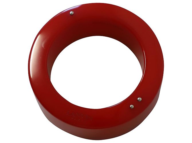 Bracciale Rigido Lanvin in Plexiglass in Plastica Rossa Rosso - vista 6