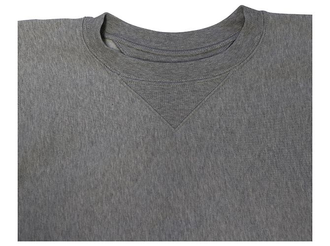 Maison Martin Margiela Moletom com gola redonda Maison Margiela Icon em algodão cinza - vista 3