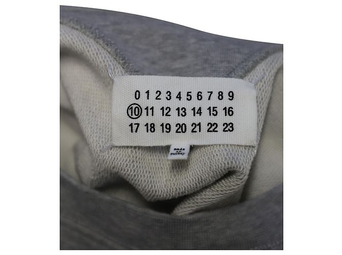 Maison Martin Margiela Moletom com gola redonda Maison Margiela Icon em algodão cinza - vista 4