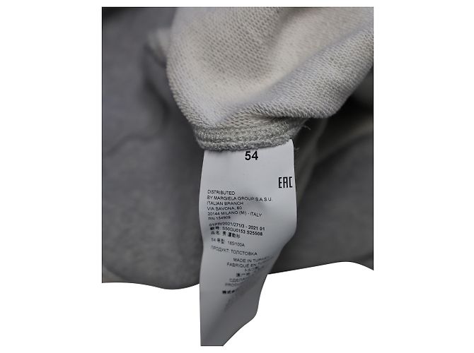 Maison Martin Margiela Moletom com gola redonda Maison Margiela Icon em algodão cinza - vista 5