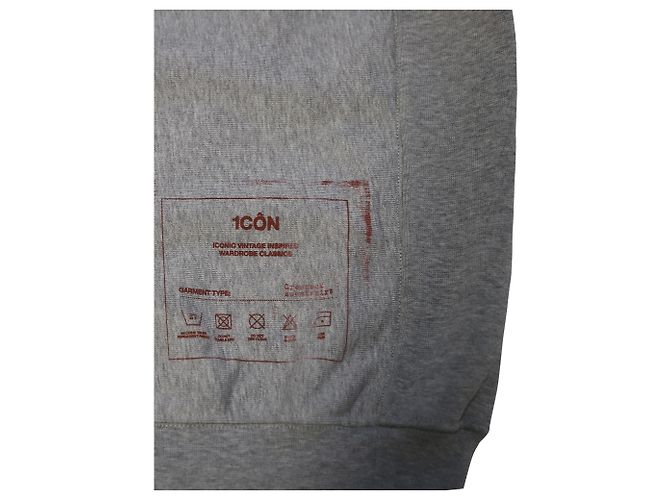 Maison Martin Margiela Moletom com gola redonda Maison Margiela Icon em algodão cinza - vista 6