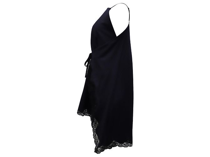 Vestido evasé evasé con raya diplomática Roses de Alexander Wang en poliéster azul Azul marino - vista 2