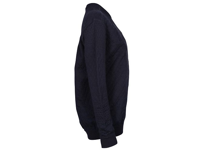 Stella Mc Cartney Stella McCartney Pullover mit Adlerstickerei aus marineblauer Baumwolle - Ansicht 2