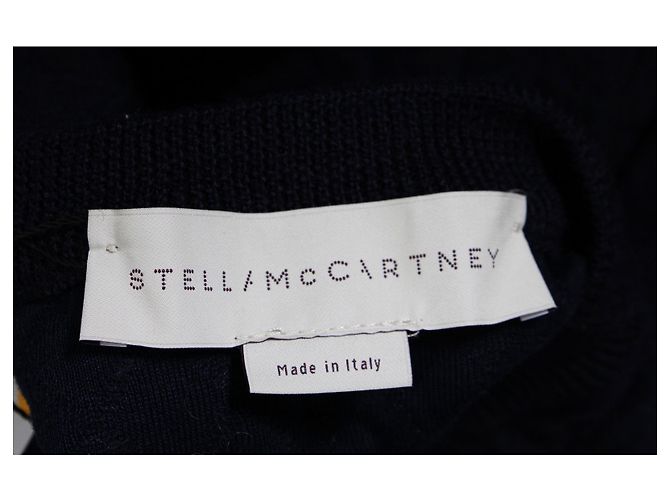 Stella Mc Cartney Stella McCartney Pullover mit Adlerstickerei aus marineblauer Baumwolle - Ansicht 4