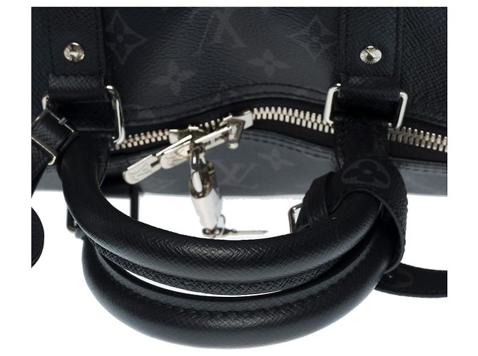 Borsa LOUIS VUITTON Keepall in Pelle Nera - 101147 Nero - vista 7
