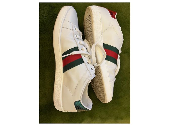 Gucci Bee Sneaker aus Leder weiß - Ansicht 3
