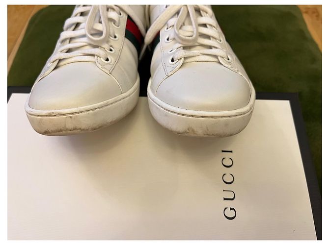 Gucci Bee Sneaker aus Leder weiß - Ansicht 5
