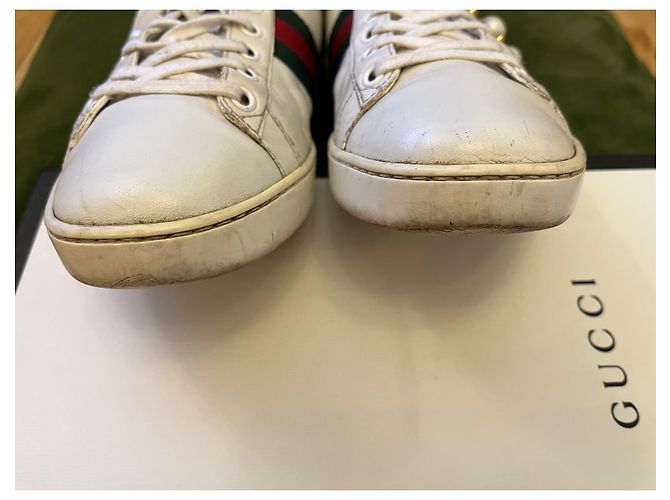 Gucci Pearl Sneaker aus Leder weiß - Ansicht 6