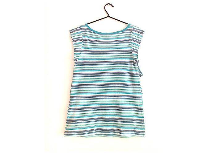 T-shirt en coton rayé à volants Marc by Marc Jacobs Bleu clair - vue 4