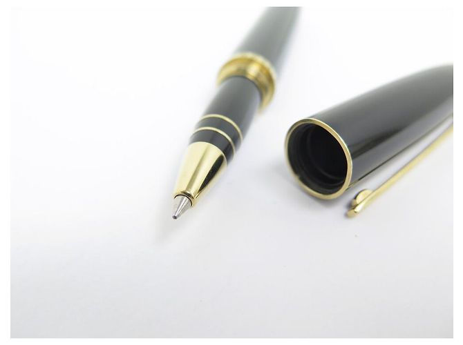 LOUIS VUITTON ROLLERBALL SPIRIT ORO RESINA NERA PENNA A SFERA NERA Nero - vista 2