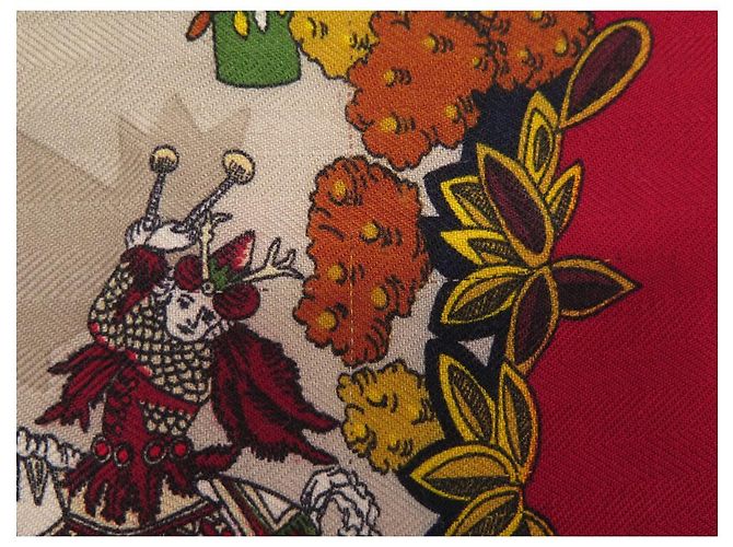 Hermès HERMES SCIALLE IL PARADISO DEL RE 140 SCIARPA IN CASHMERE E SETA BLU NAVY CM - vista 14