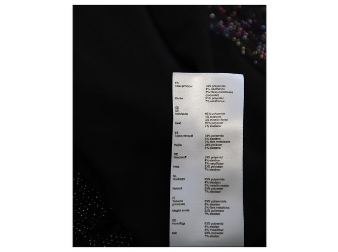 Mini Abito Maje Riola Stretch Bodycon in Poliammide Nero - vista 6