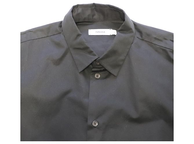 Autre Marque La camicia a maniche corte Pangaia in cotone riciclato nero - vista 3
