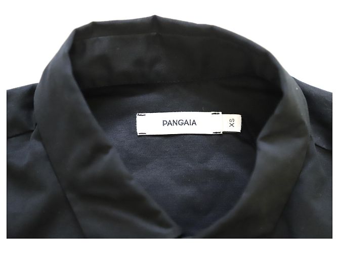Autre Marque La camicia a maniche corte Pangaia in cotone riciclato nero - vista 4