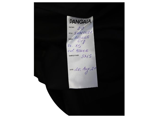 Autre Marque La camicia a maniche corte Pangaia in cotone riciclato nero - vista 5