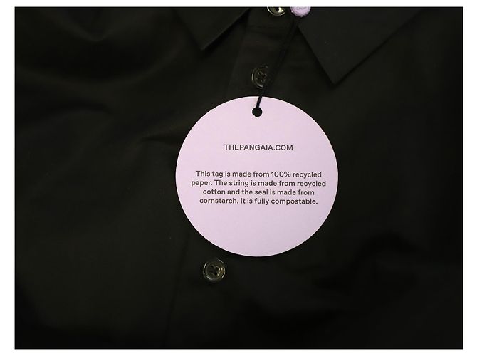 Autre Marque La camicia a maniche corte Pangaia in cotone riciclato nero - vista 6
