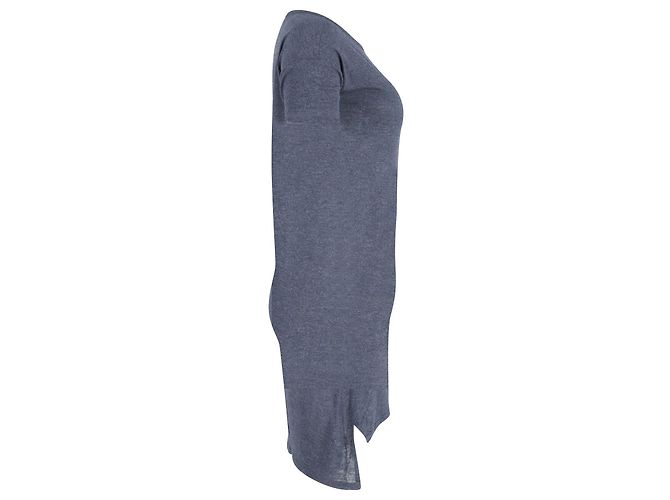 T by Alexander Wang Minikleid mit U-Ausschnitt aus blauem Viskose - Ansicht 2