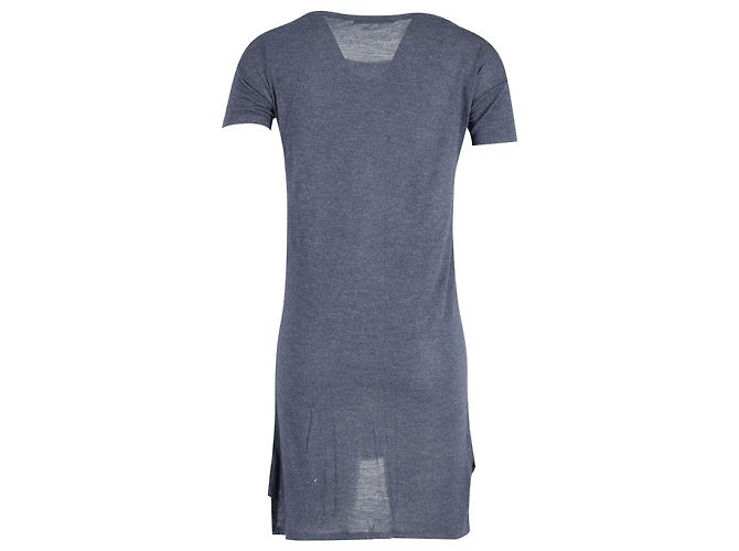 T by Alexander Wang Minikleid mit U-Ausschnitt aus blauem Viskose - Ansicht 3