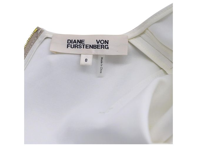 Diane Von Furstenberg Abito al ginocchio con scollo a V in seta multicolore Stampa python - vista 4