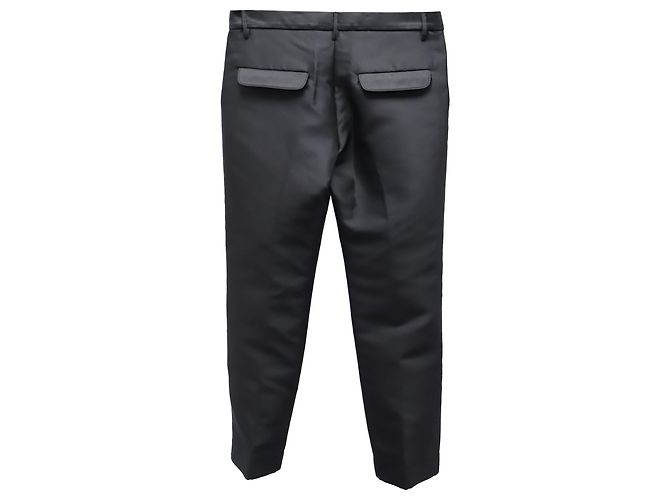 Jil Sander Pantalones rectos de algodón negro - vista 2