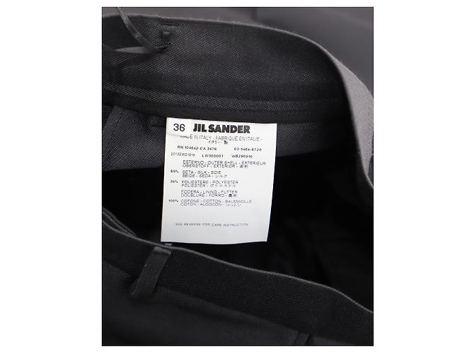 Jil Sander Pantalones rectos de algodón negro - vista 4