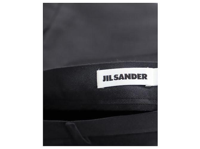 Jil Sander Pantalones rectos de algodón negro - vista 5