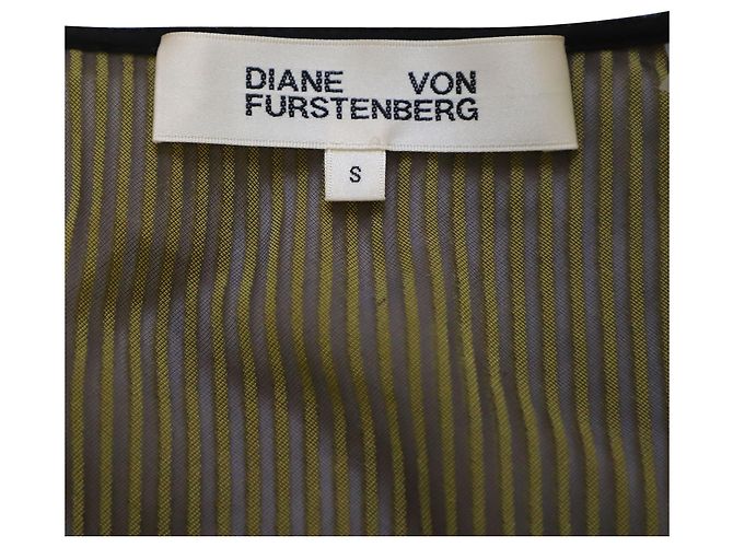 Camicetta avvolgente Diane Von Furstenberg in viscosa oro e nera Stampa python - vista 5