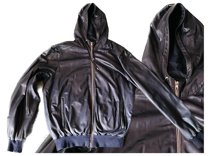 Gucci Superleichte Lammlederjacke Marineblau - Ansicht 2
