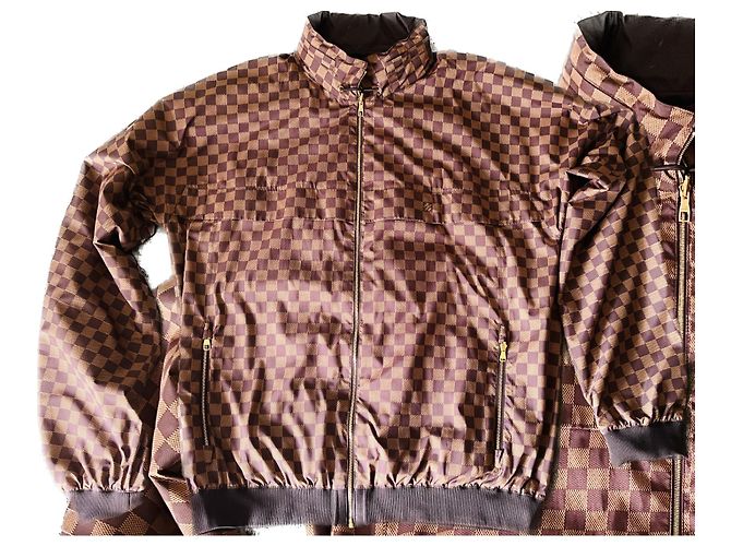 Montsouris Louis Vuitton Marrone reversibile e scacchiera Marrone scuro - vista 3