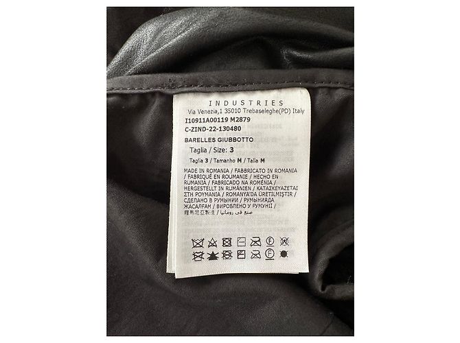 Moncler Bomber Barelles in camoscio nero - vista 5