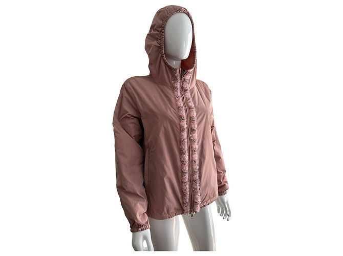 Moncler chaqueta bomber plateada adornada Rosa - vista 10