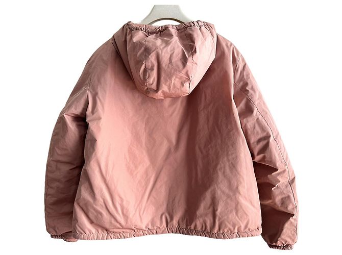 Moncler chaqueta bomber plateada adornada Rosa - vista 2