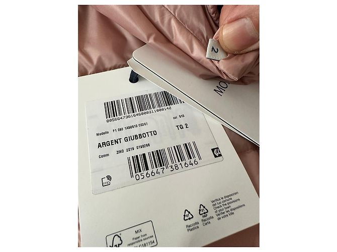 Moncler chaqueta bomber plateada adornada Rosa - vista 4