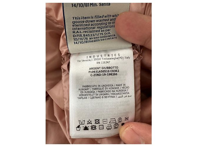 Moncler chaqueta bomber plateada adornada Rosa - vista 5