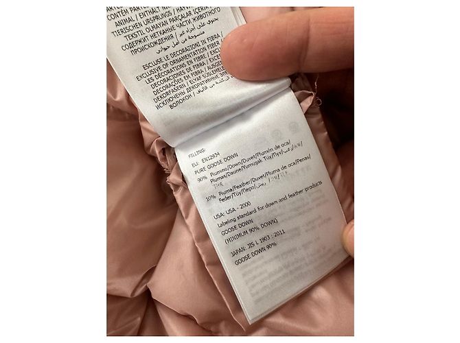 Moncler chaqueta bomber plateada adornada Rosa - vista 7