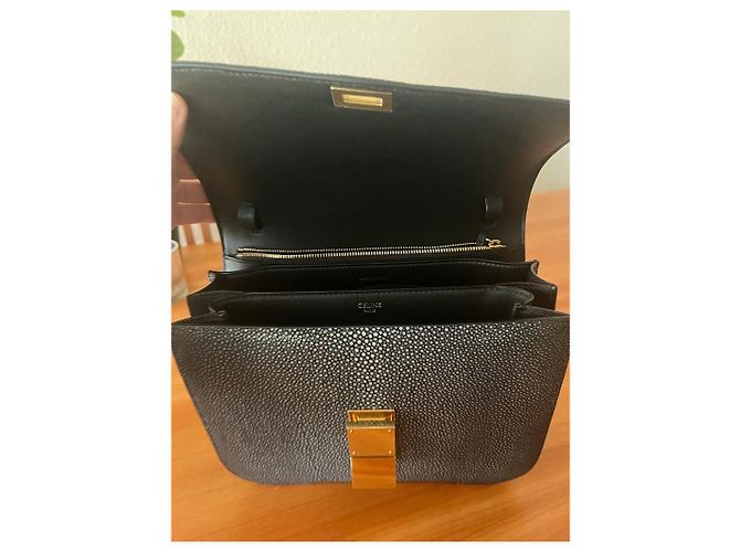 Borsa a mano Céline in pelle di razza blu scuro - vista 2