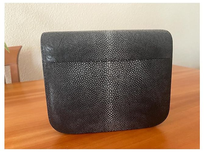 Borsa a mano Céline in pelle di razza blu scuro - vista 5
