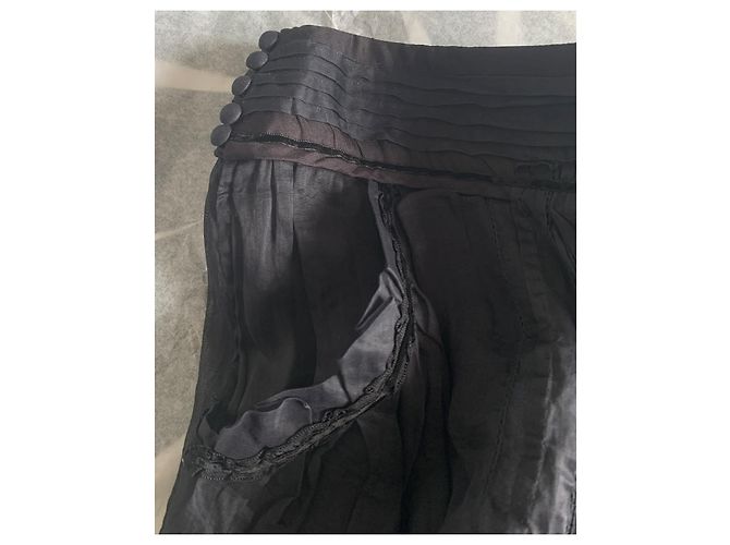 Gonna Louis Vuitton in velluto e crêpe nera Nero - vista 12
