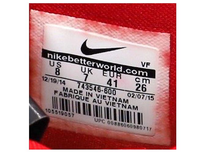 Nike Air Force 1 Sneaker alta "Nai Ke" in pelle Summit rossa e bianca Rosso - vista 8